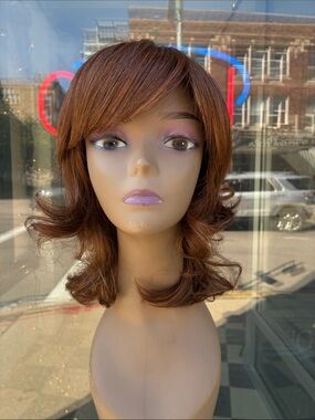 Women’s Auburn with different tones blended Layered Wig with Soft Waves